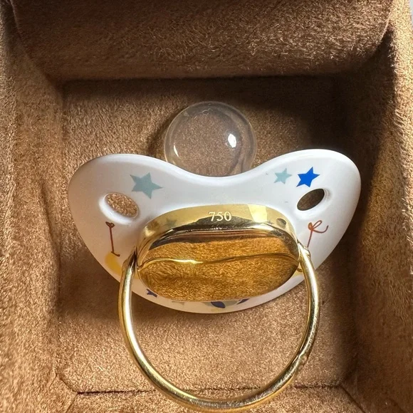 14k Gold Pacifier keepsake with baby’s name